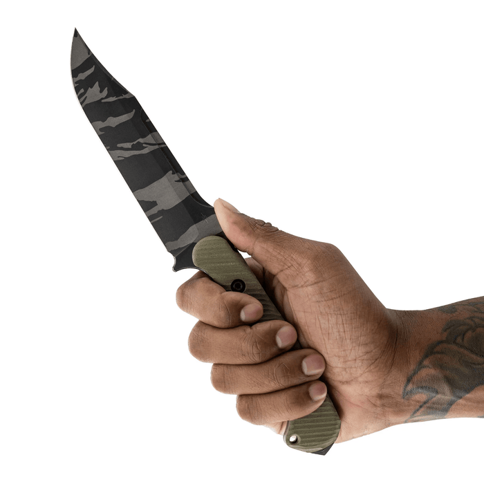 Toor Limited Edition Valor Tropic Thunder Fixed Blade Knife 5.5" CPM-3V Tiger Stripe Camo