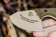 TOPS Backwoods Skinner SKIN-01 Fixed 3" Coyote Tan Blade Gut Hook OD Green Micarta Handles