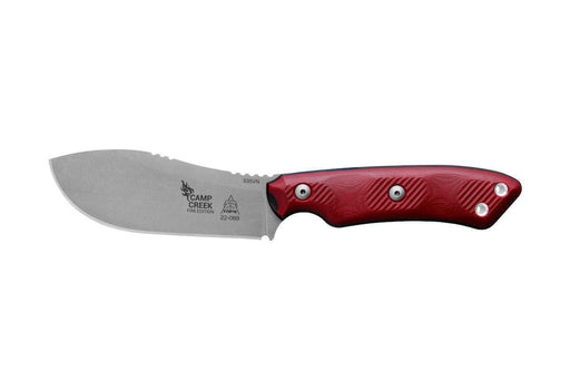 TOPS CPCKFE-01 Camp Creek Fire Edition Tumbled S35VN Red Black G10 Fixed Blade