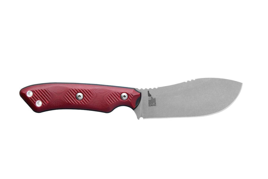 TOPS CPCKFE-01 Camp Creek Fire Edition Tumbled S35VN Red Black G10 Fixed Blade