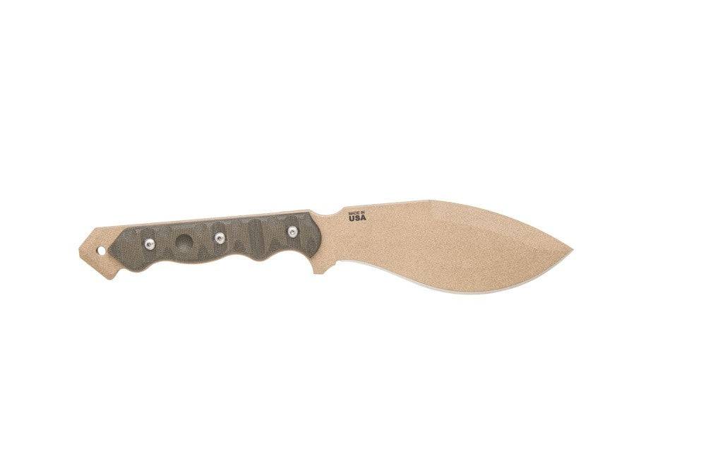 TOPS Knives CUMA TAK-RI 3.5 Fixed 7" Tan Kukri Blade Micarta Onlays Nylon Sheath