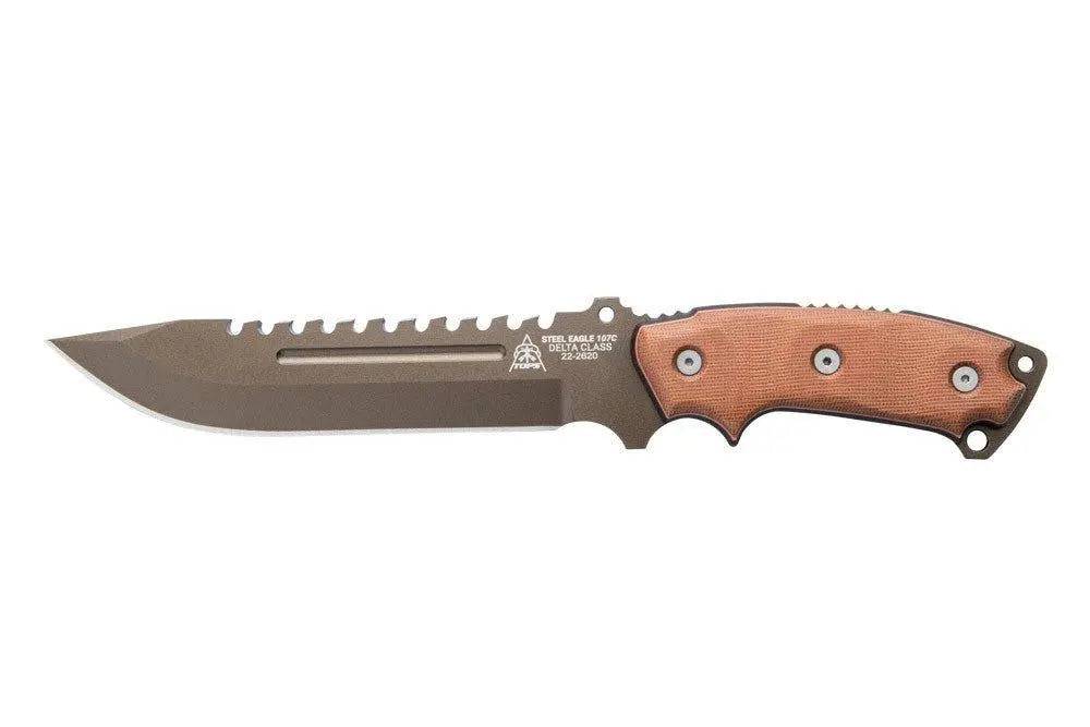 TOPS Steel Eagle 107C Delta Class Midnight Bronze Drop Point Knife (USA)