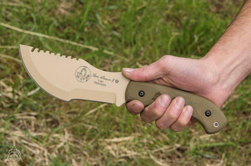 TOPS Tom Brown Tracker #1 Fixed 6.38" Coyote Tan TBT01-TAN