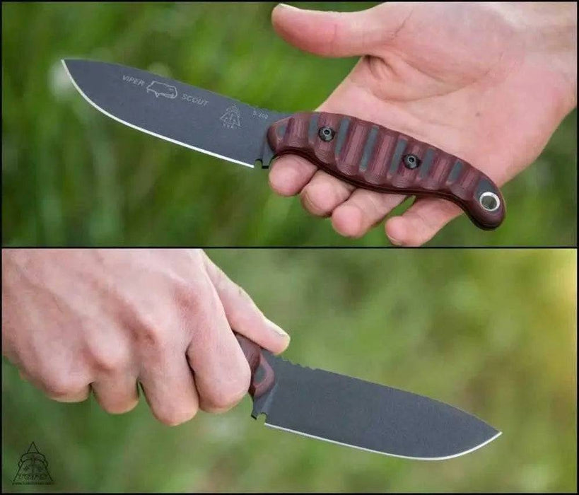 TOPS Viper Scout Fixed Knife USA (Red Handles)