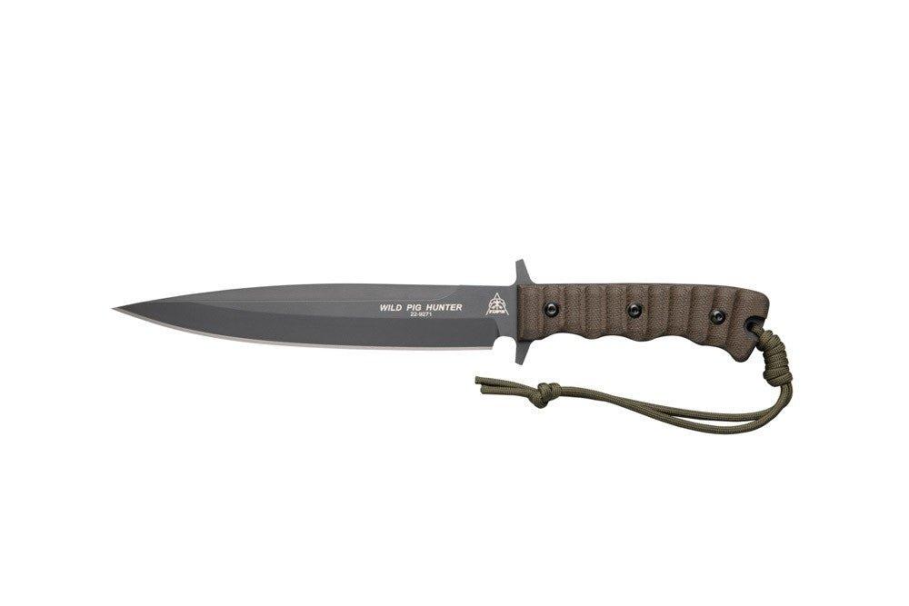 TOPS Wild Pig Hunter Fixed 7-9/16" Plain Blade, Micarta WPH-04 (USA)