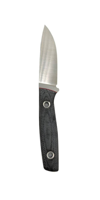 TRC Classic Freedom Satin Blade -Black Canvas Micarta - Red Liner - Full Flat Grind