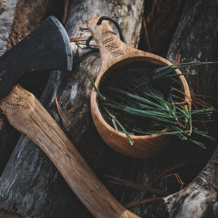 Uberleben Dursten Lore 12oz Kuksa | Handcrafted Traditional Wooden Cup