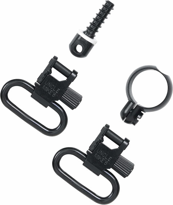 Uncle Mike's QD Super Swivels 13412 Size 1" Rifle Black Steel