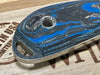 White River Custom M1 Carbon Fiber Blue G10 Hybrid Burl S35VN (USA)