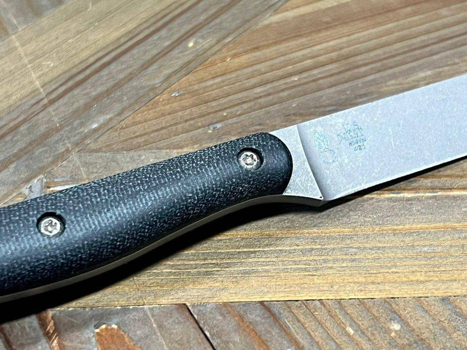 White River Exodus 4 Fixed Blade Knife 3.88" S35VN Stonewashed Black Canvas Micarta (USA)