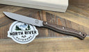 White River Exodus 4 Fixed Blade Knife 3.88" S35VN Stonewashed Natural Burlap Micarta (USA)