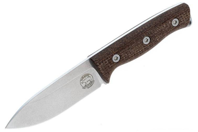 White River Ursus Cub Natural Burlap Micarta with Magnacut Steel (WRUR35-BNA)