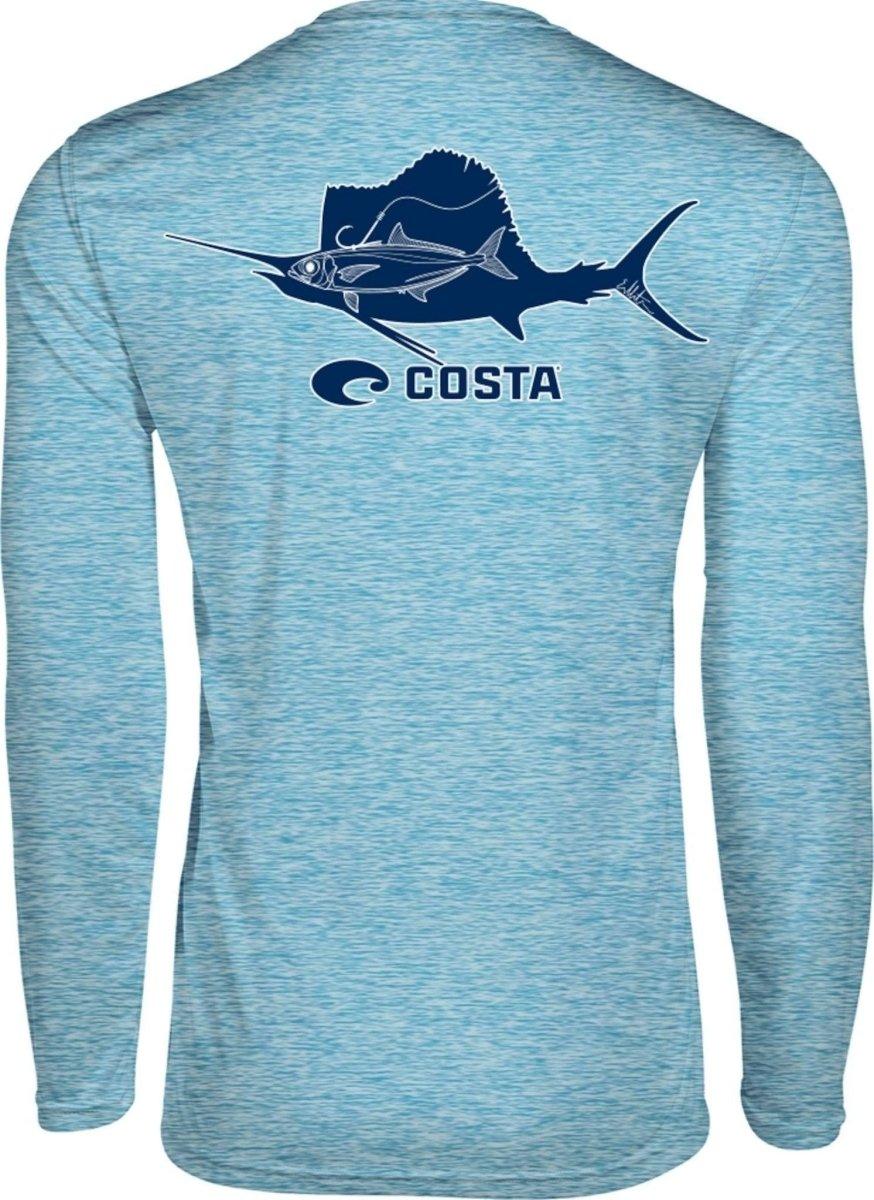 Costa Tech Species Sailfish Long Sleeve T-Shirt - Blue (XLarge)